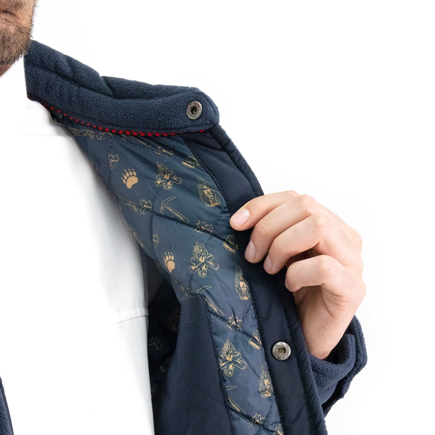 Chaqueta Polar Quebec Grizzly Azul