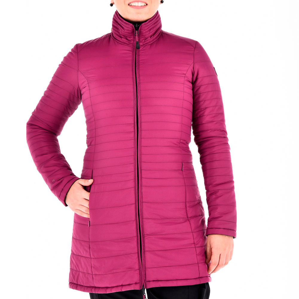 Parka Larga HW Minka Reversible Mujer Negro/Berry
