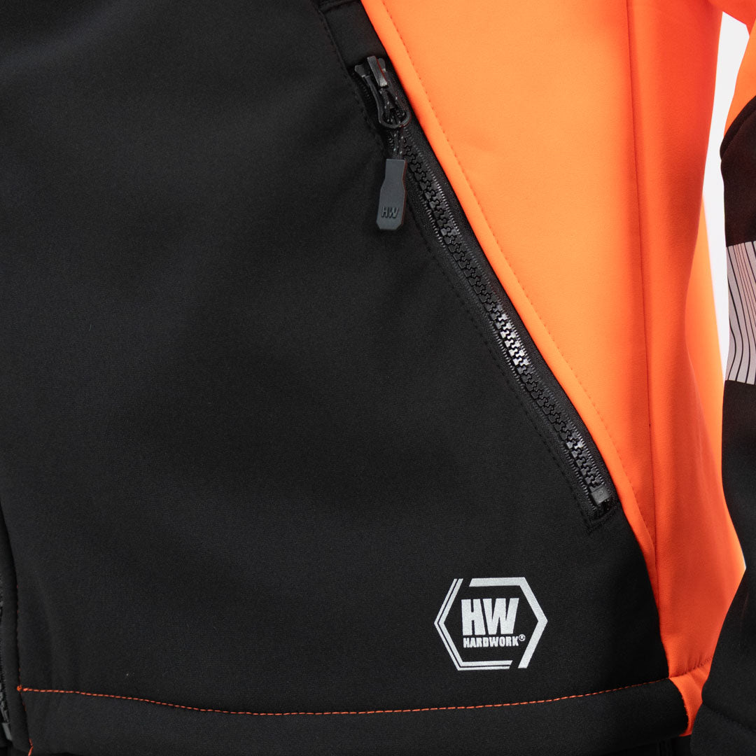 Chaqueta Softshell HW Oklan Rojo Fluor