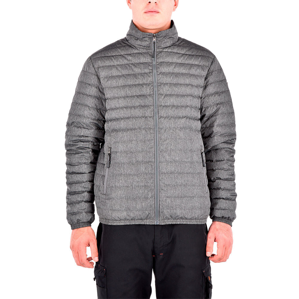 Parka Pluma HW Goose Reversible Negro/Gris Melange
