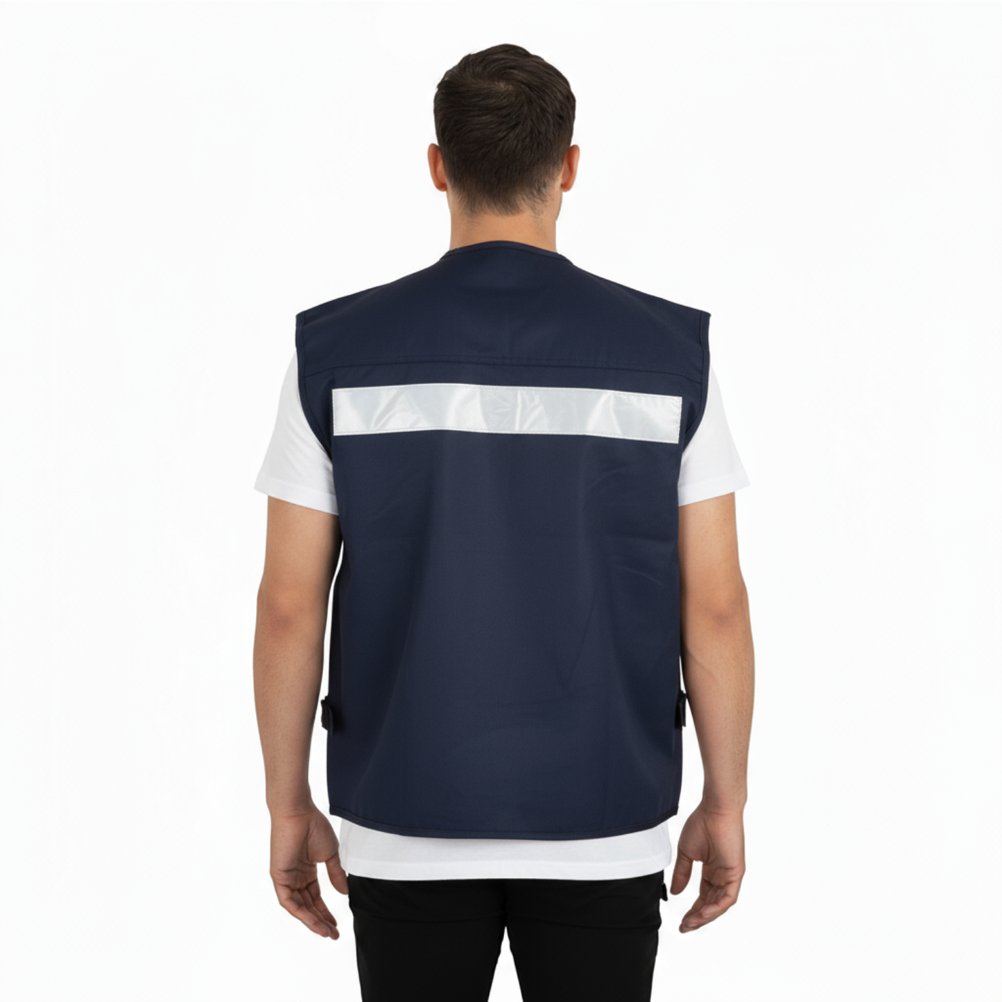 Chaleco Geólogo Poplin con Cinta Azul