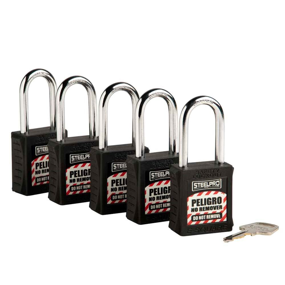 Kit De 5 Candados Mk Steelpro X10 Negro – Safety Store
