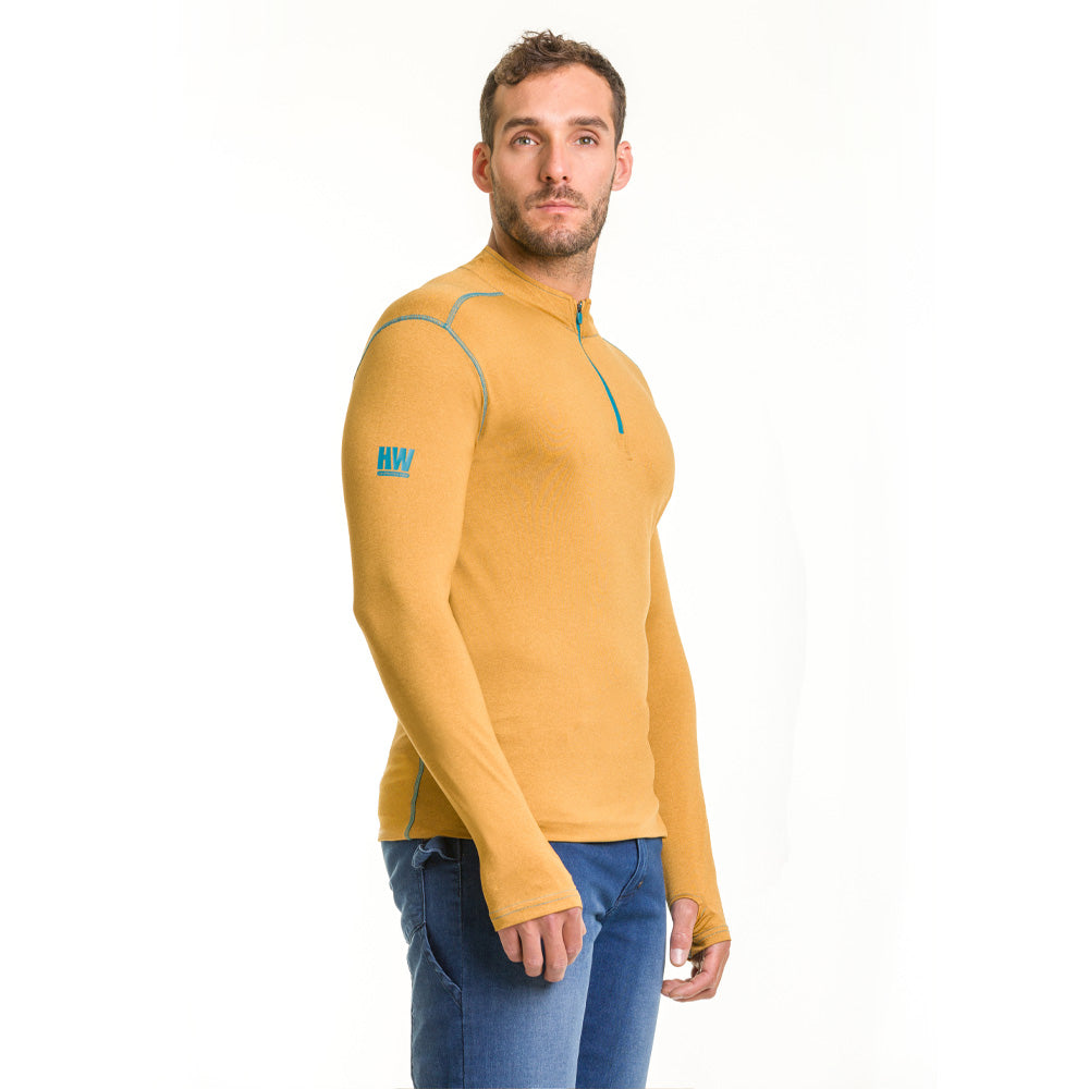 Polera Dry Fit HW SPX Manga Larga Hombre Mustard