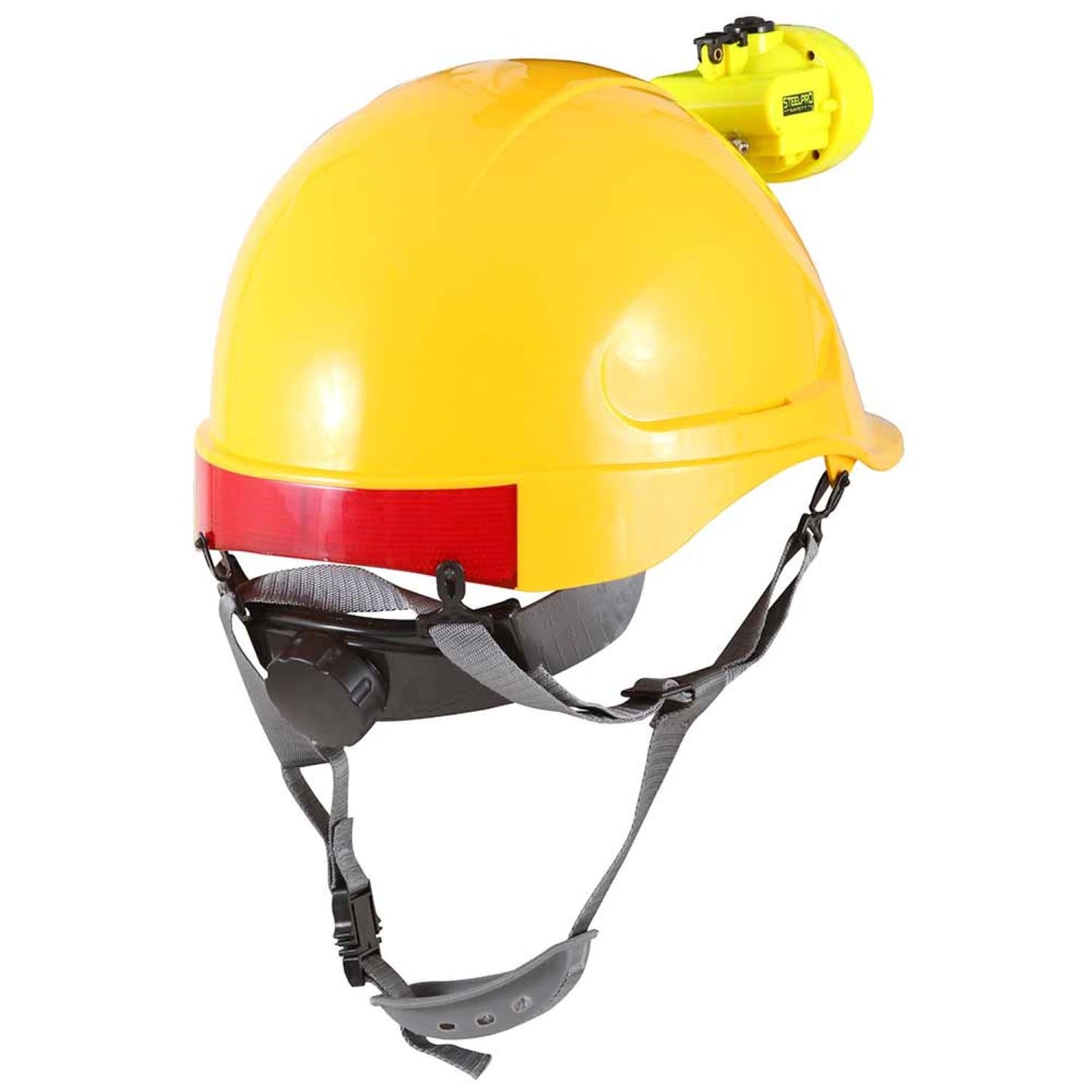 Casco Steelpro Abs Mta Amarillo con Portalámpara Full