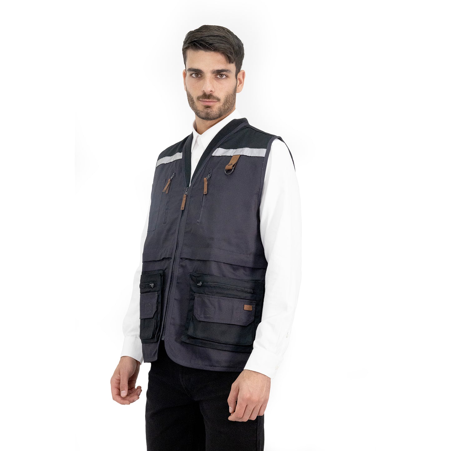 Chaleco Geólogo Gabardina Quebec Gris