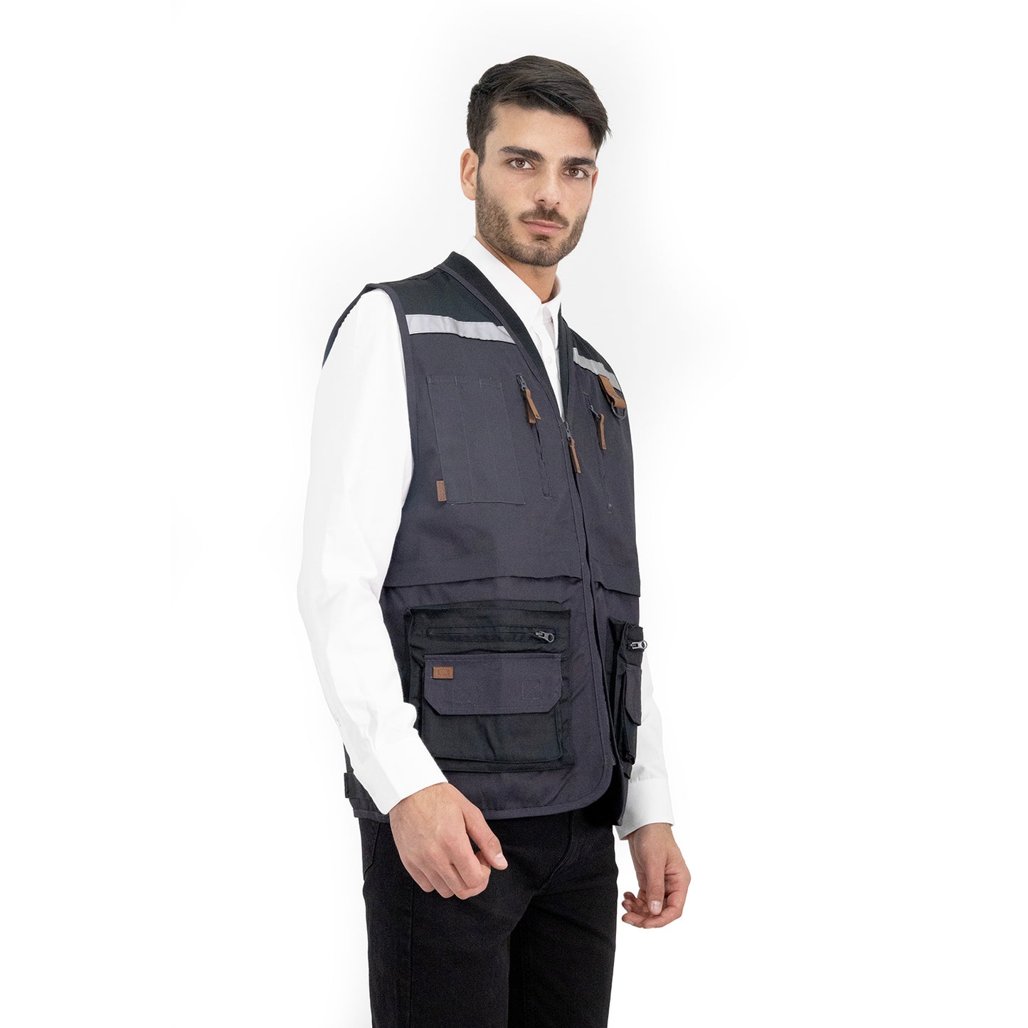 Chaleco Geólogo Gabardina Quebec Gris