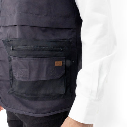 Chaleco Geólogo Gabardina Quebec Gris