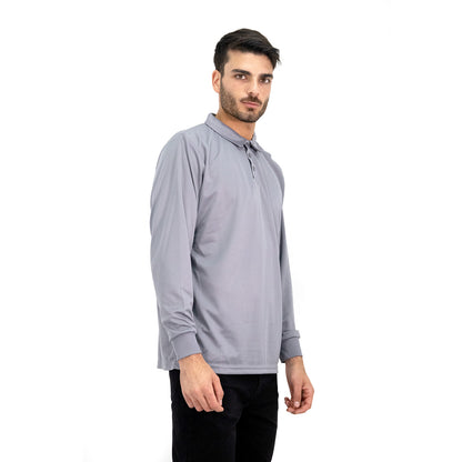 Polera Cooldry Quebec Manga Larga Gris