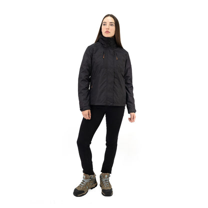 Parka Desmontable Quebec Ottawa 3 en 1 Negro Mujer