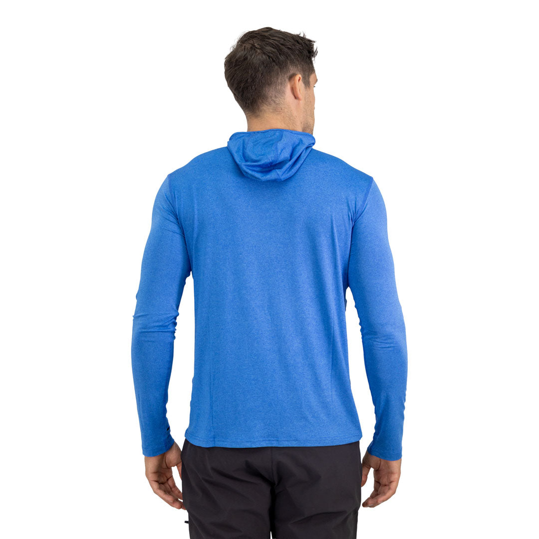 Polera Dry Fit HW SPX C/ Gorro Manga Larga Hombre Blue