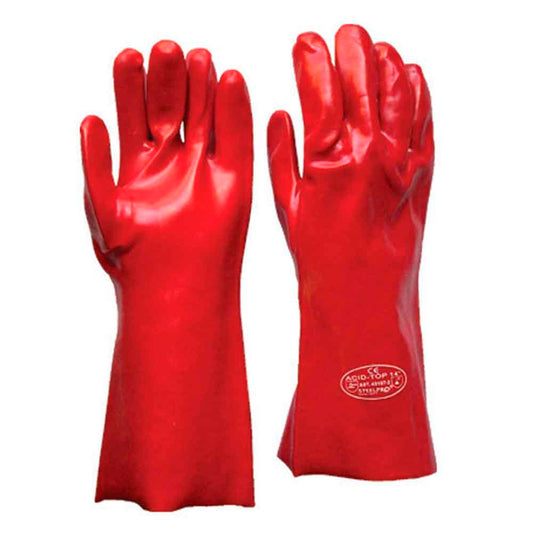 Guante Pvc 14 -35 Cm. Rojo