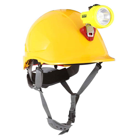 Casco Steelpro Abs Mta Amarillo con Portalámpara Full