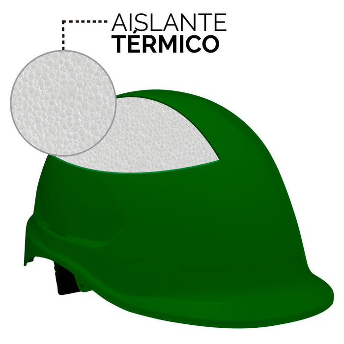 Casco MTA ABS Verde / Aislante Térmico