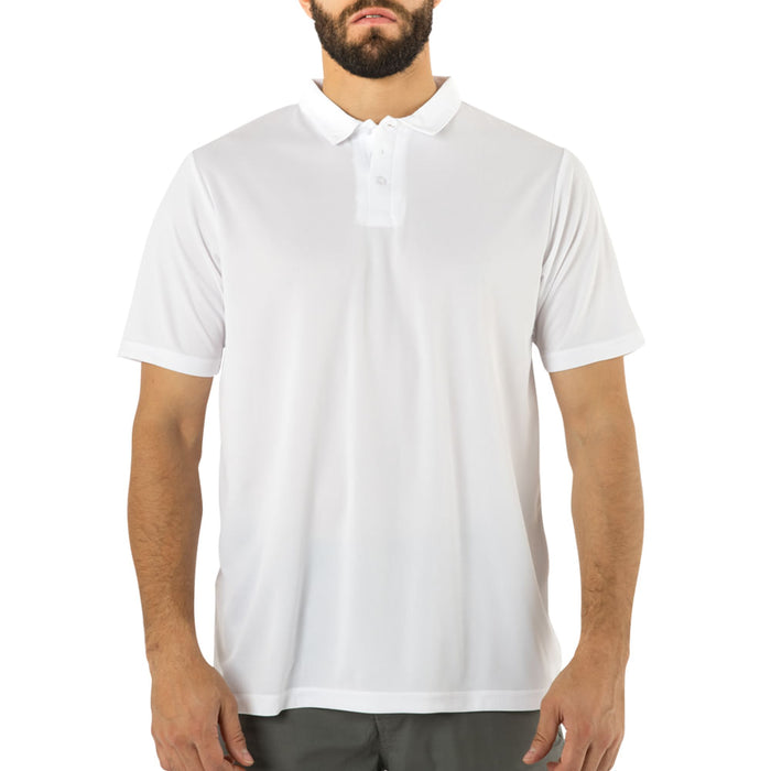 Polera Cooldry Quebec Manga Corta Blanco