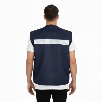 Chaleco Geólogo Poplin con Cinta Azul