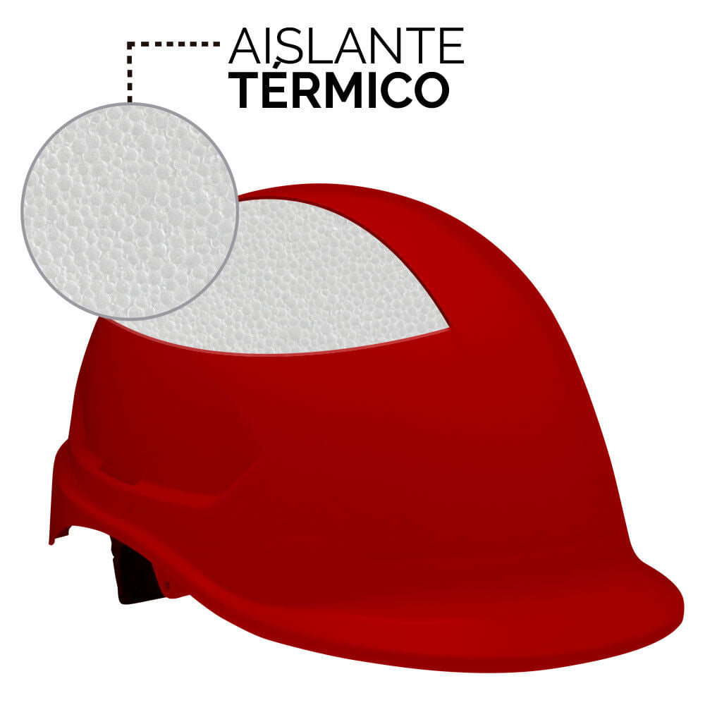 Casco MTA ABS Rojo / Aislante Térmico