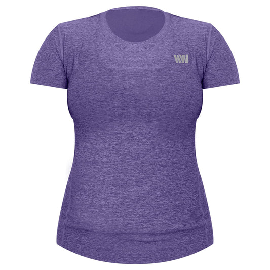 Polera Dry Fit Hw Manga Corta Mujer Lila