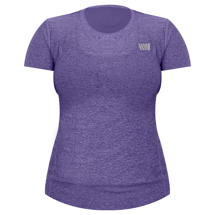 Polera Dry Fit Hw Manga Corta Mujer Lila