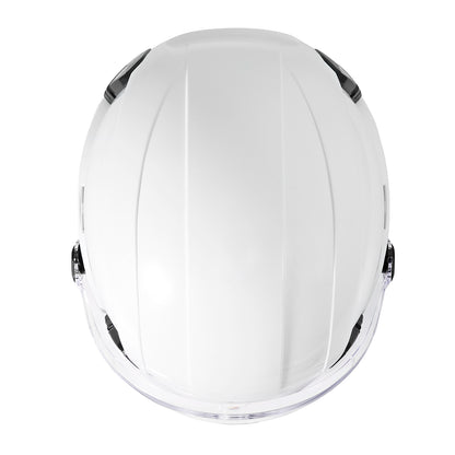 Casco Yako Steelpro Blanco con visera ISP