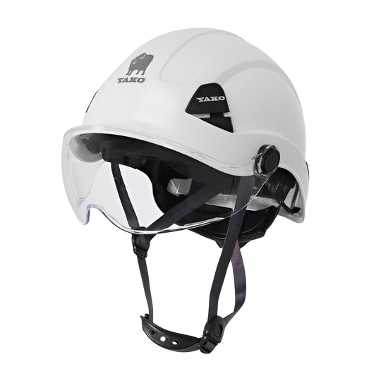 CASCO YAKO STEELPRO BLANCO CON VISERA ISP