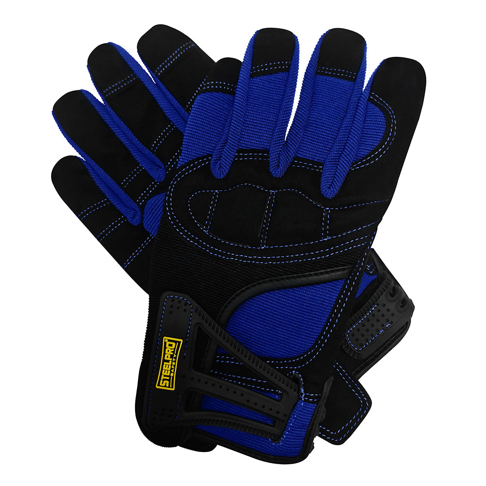 GUANTE ANTIVIBRACIÓN STEELPRO AZUL