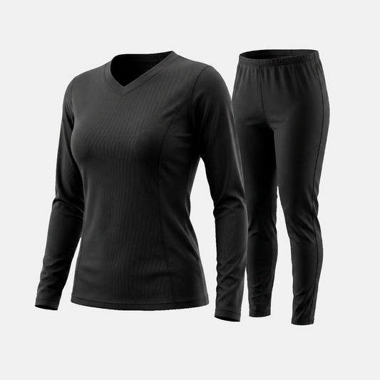 Conjunto Primera Capa HW Poliester Cooldry Mujer Black