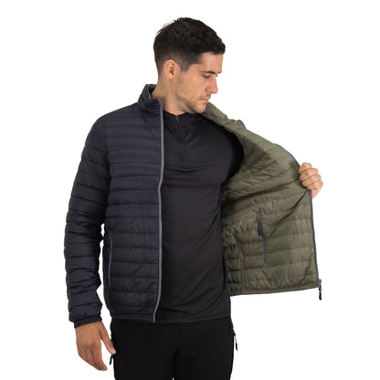 Parka Pluma HW Goose Reversible Negro/Verde Oliva