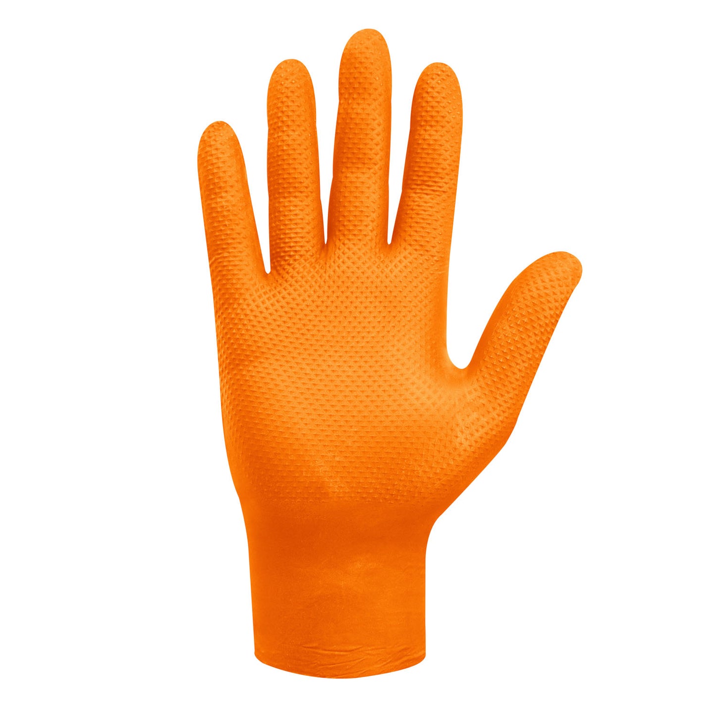 Guante nitrilo texturizado Naranjo 8gr Steelpro Raven 100uds