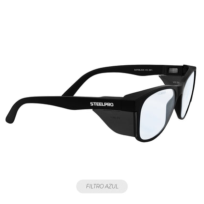 Lente Seguridad Safeblack Claro Blue Blocker Steelpro