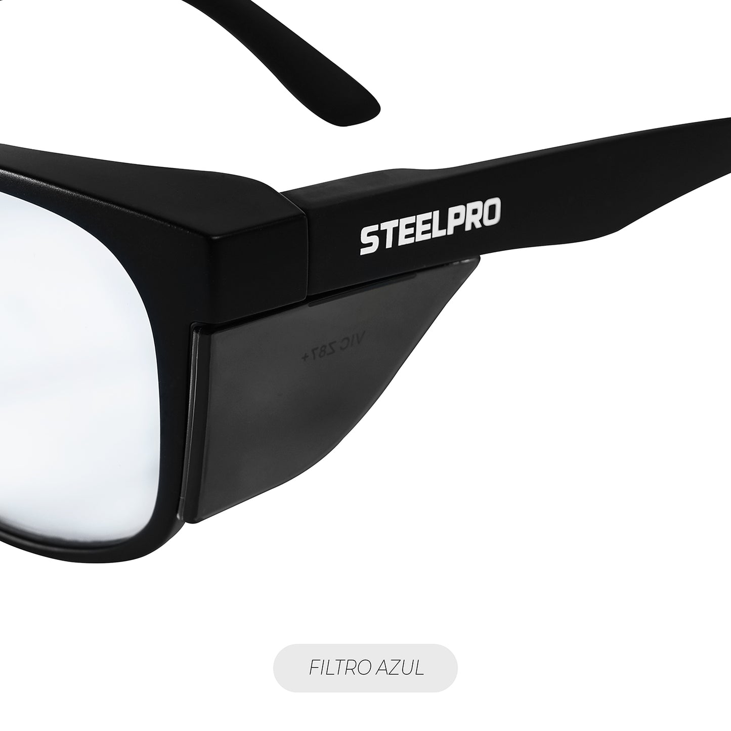 Lente Seguridad Safeblack Claro Blue Blocker Steelpro