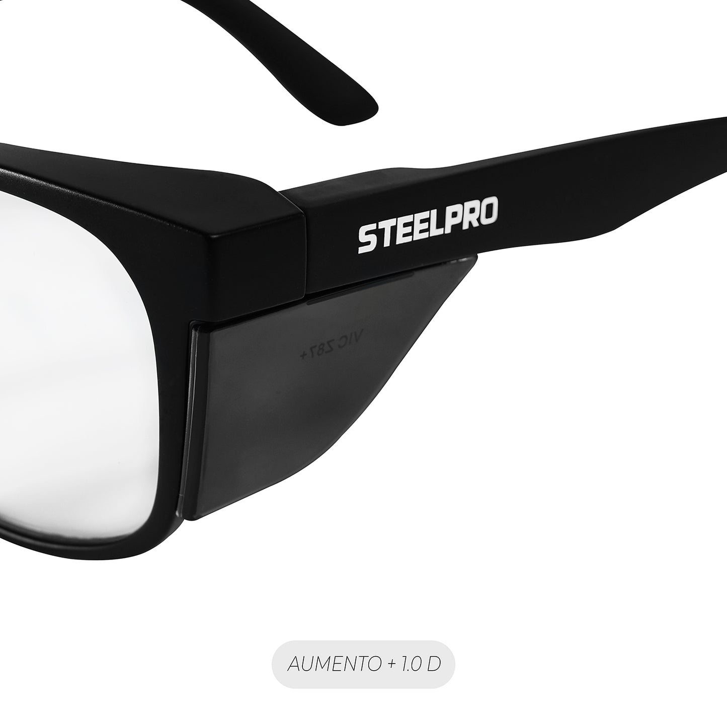 Lente Seguridad Safeblack Claro Full Reader +1.0D Steelpro
