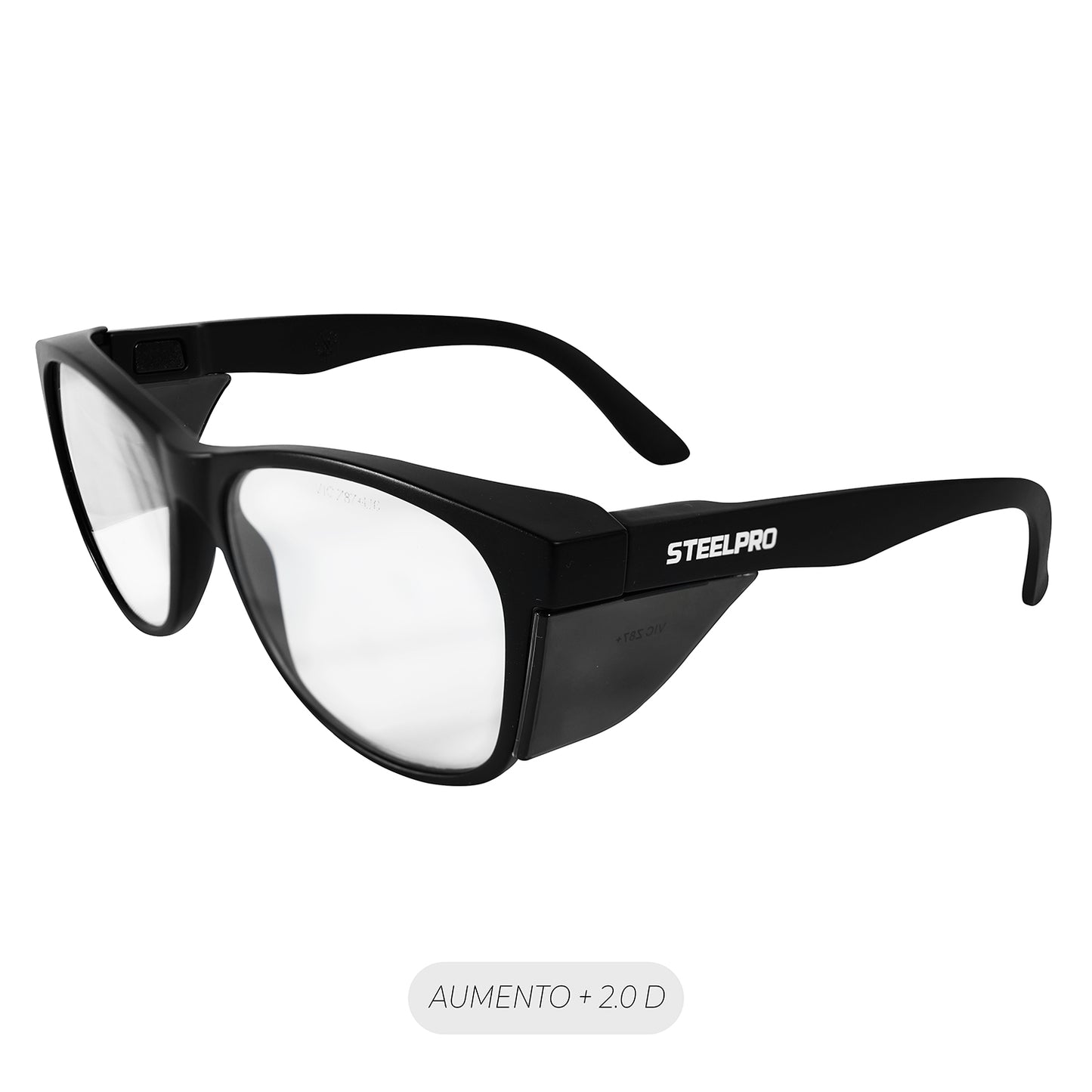 Lente Seguridad Safeblack Claro Full Reader +2.0D Steelpro
