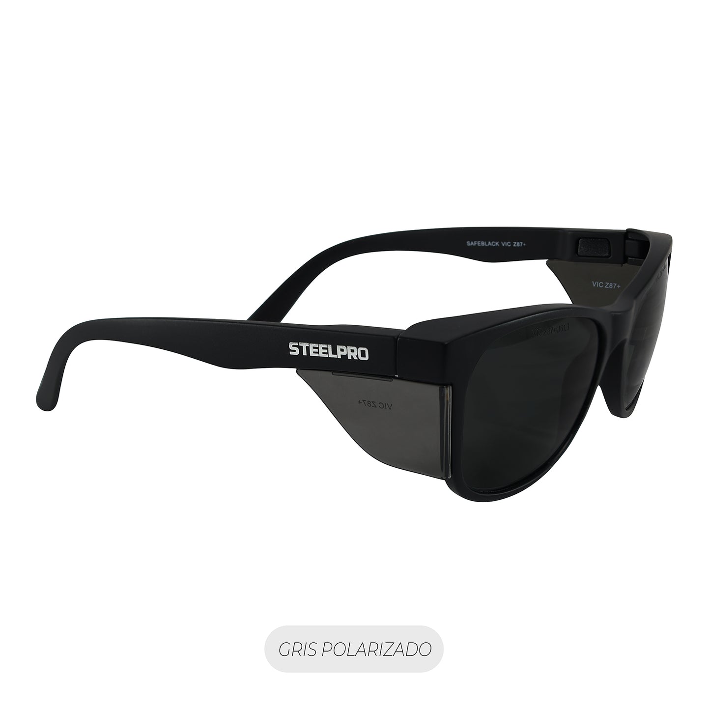 Lente Seguridad Safeblack Gris Polarizado Steelpro