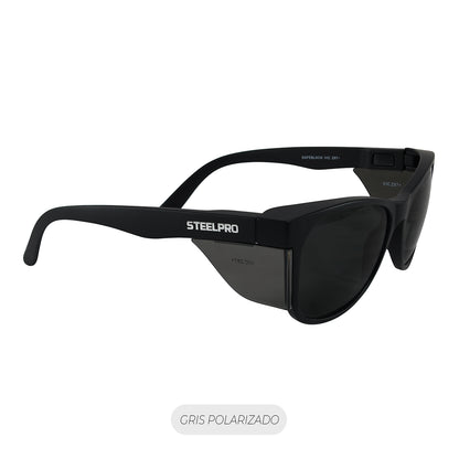 Lente Seguridad Safeblack Gris Polarizado Steelpro