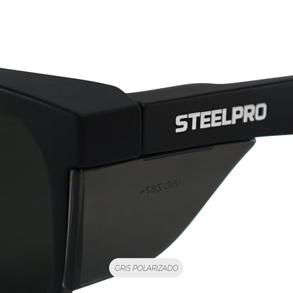 Lente Seguridad Safeblack Gris Polarizado Steelpro