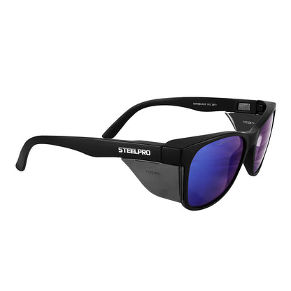 Lente de Seguridad Safeblack Gris Revo Azul Steelpro