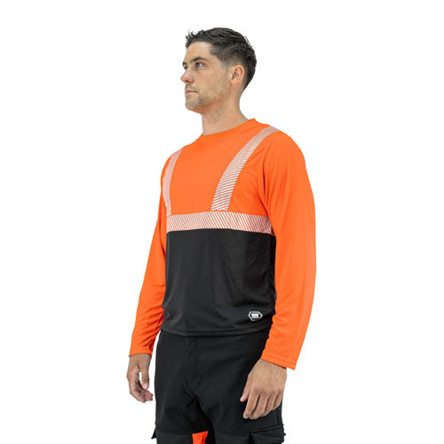 Polera Reflectiva HW Naranjo Fluor Manga Larga
