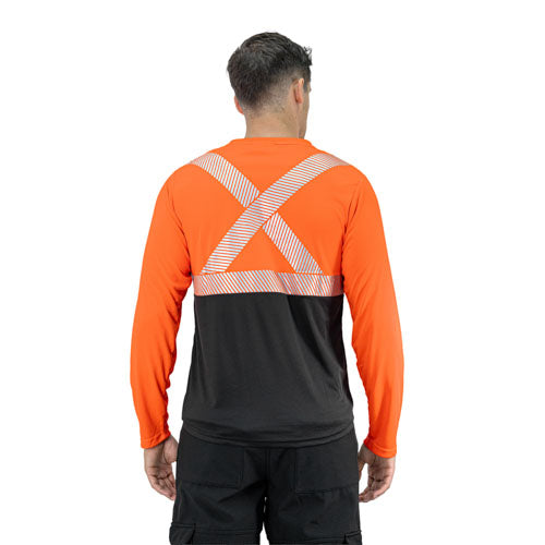 Polera Reflectiva HW Naranjo Fluor Manga Larga