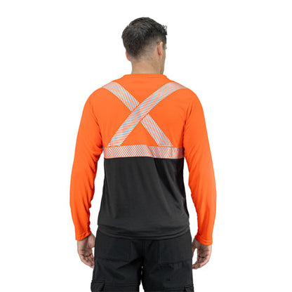 Polera Reflectiva HW Naranjo Fluor Manga Larga