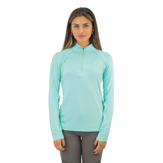 Polera Dry Fit HW SPX Manga Larga Mujer Aqua
