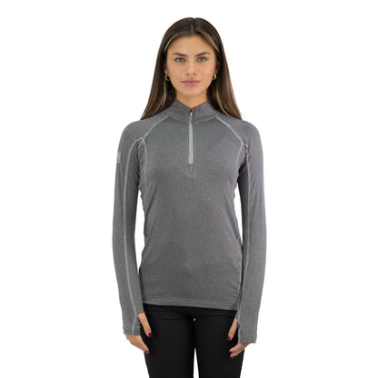 Polera Dry Fit HW SPX Manga Larga Mujer Carbon Grey