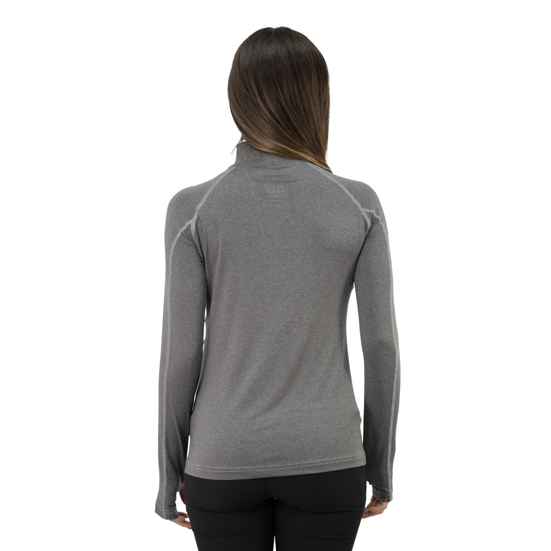 Polera Dry Fit HW SPX Manga Larga Mujer Carbon Grey