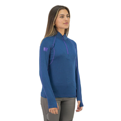 Polera Dry Fit HW SPX Manga Larga Mujer Deep Blue