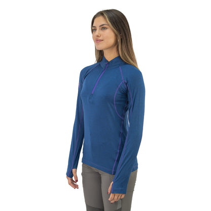 Polera Dry Fit HW SPX Manga Larga Mujer Deep Blue