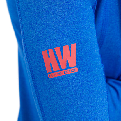 Polera Dry Fit HW SPX C/ Gorro Manga Larga Mujer Elec Blue