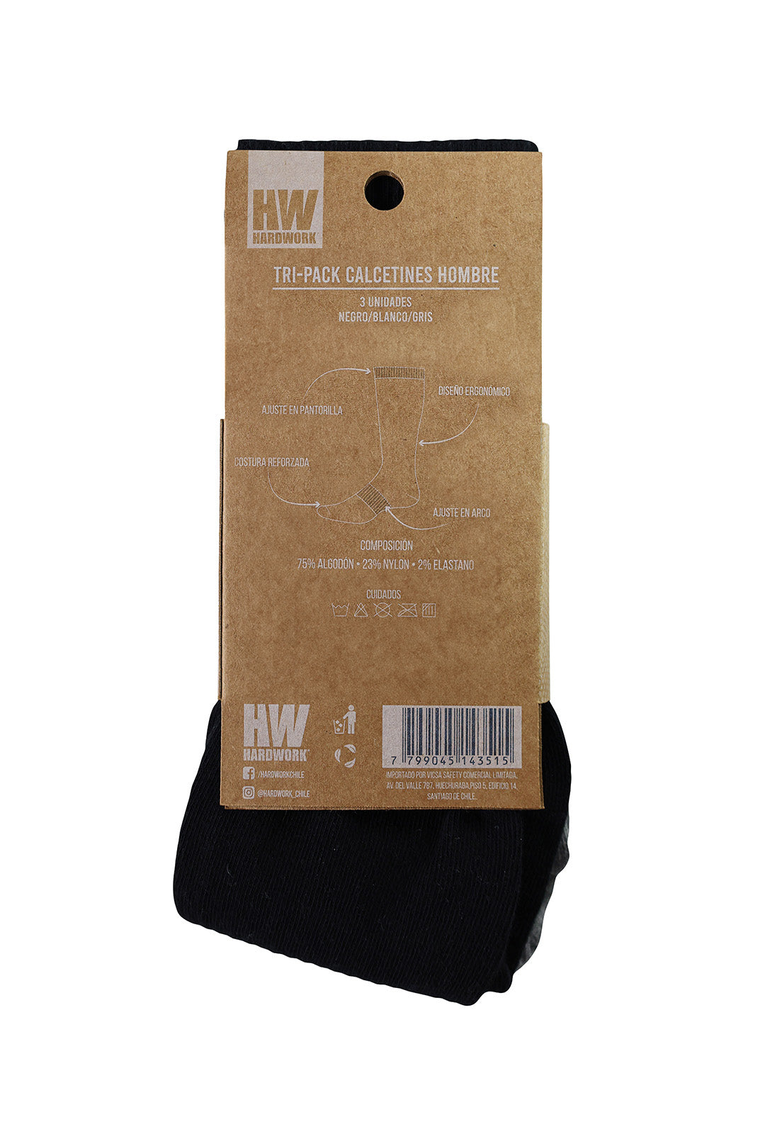 Tripack Calcetines HW Algodón Hombre