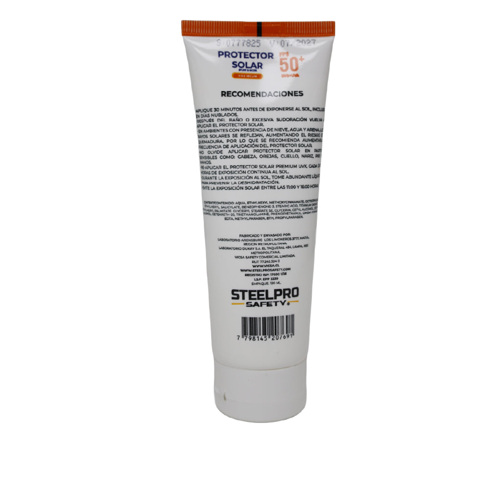 Crema Protección Solar UVX 120 Grs. Premium
